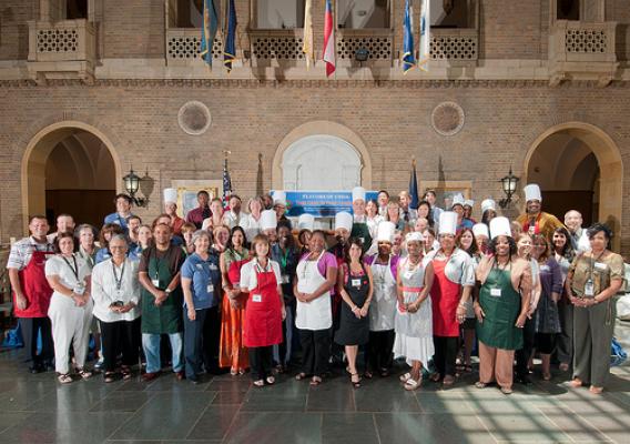 USDA employees volunteered as Flavors of USDA Chefs and Servers to support Feds Feed Families.  