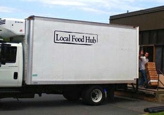 The Local Food Hub refrigerated truck and warehouse in Ivy, Virginia.