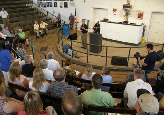 Secretary Vilsack took questions from farmers and rural community and business leaders at a recent White House Rural Forum at the Iowa State Fair.
