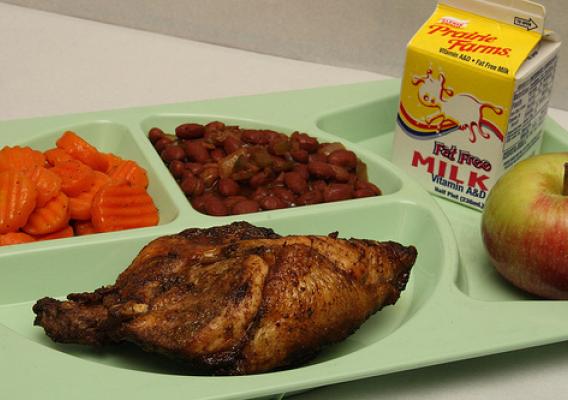 Savory chicken, sweet and spicy baked beans, and glazed carrots were part of the new recipe served to students in Chicago schools.