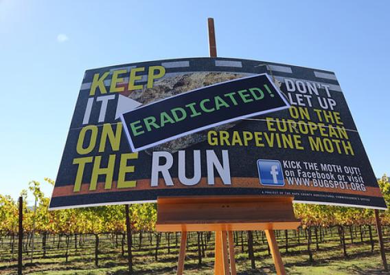EGVM outreach sign in Napa County
