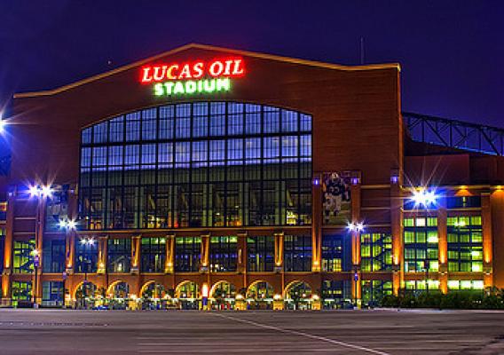 Fans at the Lucas Oil Stadium, pictured here, will be served three flavors of chili made from organic and locally grown ingredients.  The USDA’s National Organic Program oversees the certification of USDA organic products.  (Photo by Carl Van Rooy)