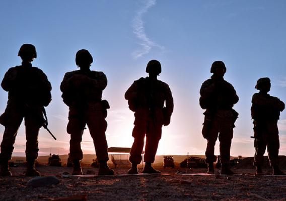 US Marines silhouetted against the sunset.  USDA’s partnership with Operation Warfighter is just part of our commitment to helping veterans like Staff Sergeant Justin Fichter transition into civilian careers after their military service. Photo credit: US Marine Corps