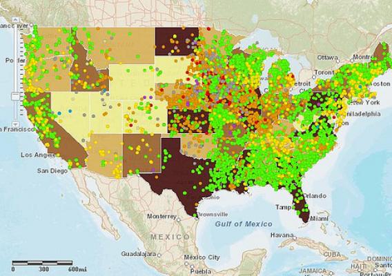 The Renewable Energy Investments web map contains information regarding USDA programs that provide assistance to renewable energy and energy efficiency projects.  