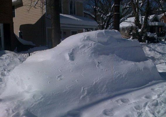 Last year the Washington, DC region had only a few inches of snow. However, in 2010, this car was completely covered in over 20 inches of snow from just one storm.