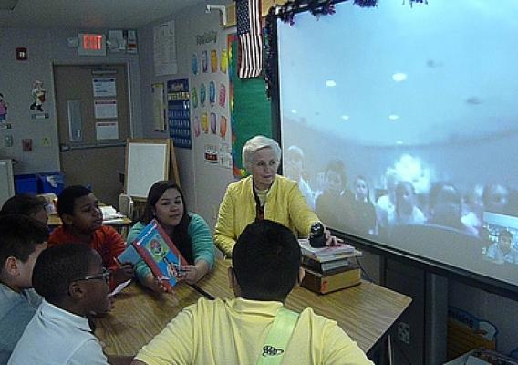 Students from Harmony Hills Elementary School in Md. bonded – via Skype – with students from Dairy Primary School in Scotland on the first International School Meals Day.