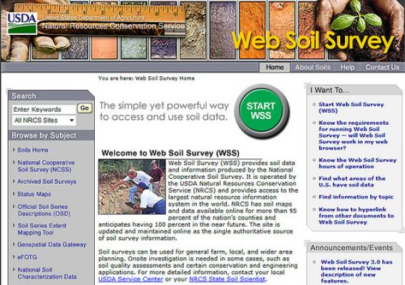 Visit the Web Soil Survey for the nation’s soil information: websoilsurvey.sc.egov.usda.gov