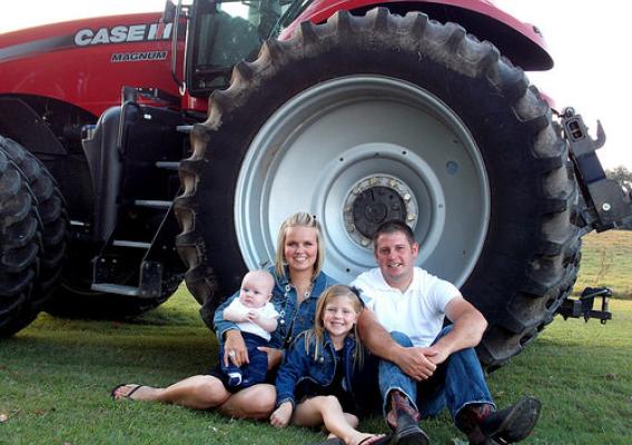 Jonathan and Jessica Gaskin and children operate a dairy farm in Adair County, Kentucky. Photo courtesy Kentucky Farm Bureau.