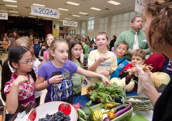 A National School Lunch Week event at Nottingham Elementary School