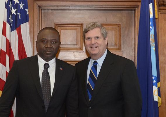 On Monday, March 4, Agriculture Secretary Tom Vilsack met with Haiti’s Minister of Agriculture, Natural Resources and Rural Development Thomas Jacques who outlined his three year strategic plan for revitalization of the Haitian agriculture sector.