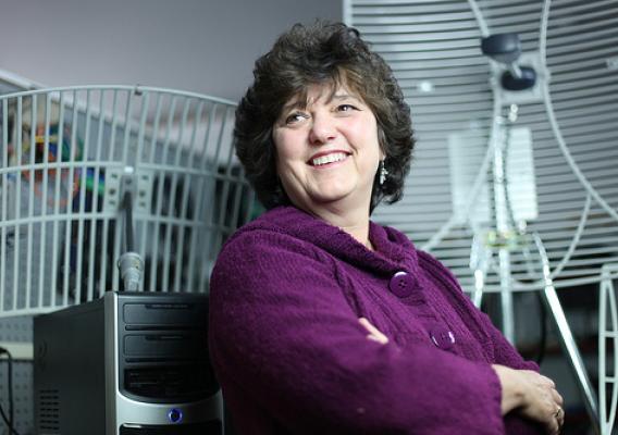 Susan M. Corbett owns and operates Axiom Technologies, a telecommunications company headquartered in Machias, Maine. Axiom was able to expand and purchase its own building with funding support through USDA. USDA photos.