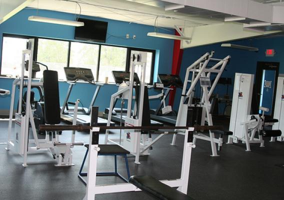 New fitness equipment in a South Dakota school, made possible in part with a grant from USDA Rural Development. 