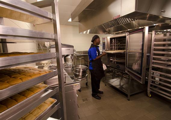 New foodservice equipment makes preparing and serving healthier meals easier and more efficient for hardworking school food service professionals.