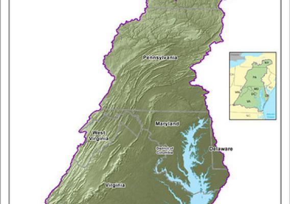 The Chesapeake Bay Watershed extends across 64,000 square miles. (Graphic courtesy of Chesapeake Bay Program)