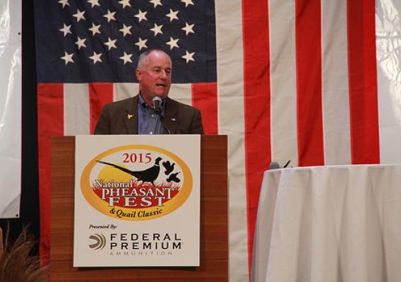 FSA Administrator Val Dolcini speaks at the 2015 National Pheasant Fest and Quail Classic.