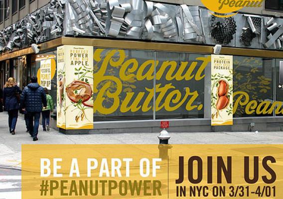 For nearly a week, the National Peanut Board invaded the streets of New York to connect the city to the more than 7,000 peanut farming families the board represents. To connect with New Yorkers, they set up a pop-up shop where visitors could sample foods, talk to peanut farmers, and much more. Photo Courtesy of the National Peanut Board.