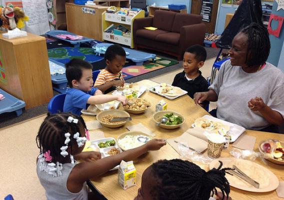 Serving Spoons and Healthy Habits – Encouraging Positive Mealtimes and Supporting Family Style Meals in Child Care  