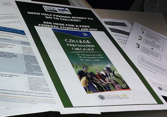 College aid information in English and Spanish is being distributed in Arizona through USDA.