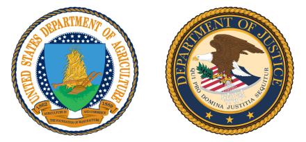 USDA and DOJ joint logos